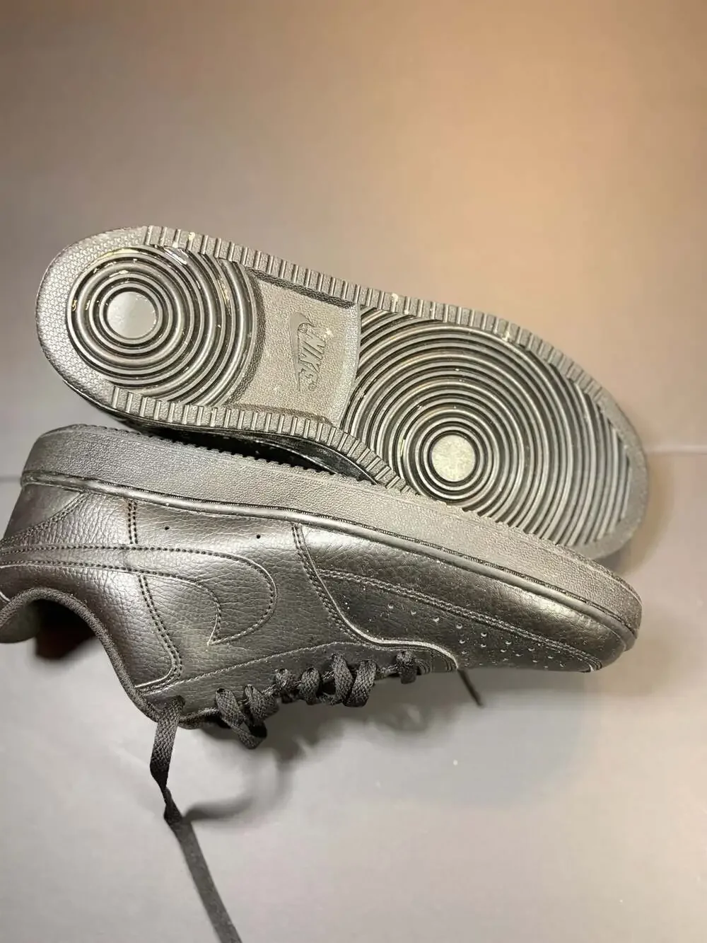 Nike Court Vision Low 'Triple Black' Lifestyle Sneakers